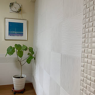 絵は元カレンダー/キャンバス時計手作り/ウンベラータ植え替え/LIXILエコカラット/エコカラット DIY...などのインテリア実例 - 2020-07-13 08:52:09