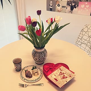 返信遅くてすいません(ー ー;)/チューリップ/海外在住/バレンタインデー/バレンタイン...などのインテリア実例 - 2017-02-15 04:14:43