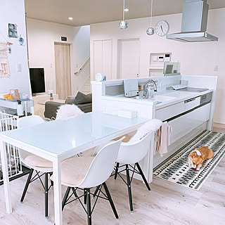 ネイティブ柄/キッチンマット/白×グレー/北欧インテリア/フォロワーさんに感謝♥...などのインテリア実例 - 2020-01-17 19:37:24