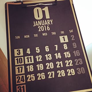 壁/天井/クラフト紙/カレンダー/壁/ハンドメイド...などのインテリア実例 - 2015-12-02 01:28:29