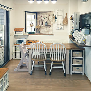 部屋全体/ナチュラルインテリア/模様替えしました〜♬/ダイニングテーブル&チェア/バリスタのある風景...などのインテリア実例 - 2018-07-08 20:01:02