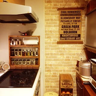 キッチン/@airararaさん♡/野菜ストッカーDIY/タペストリー風/セメント袋リメイク...などのインテリア実例 - 2016-02-29 17:39:52