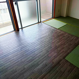 持つべきものは友/和室/クッションフロア/タダで貰ってきた/DIY...などのインテリア実例 - 2018-05-27 20:20:12