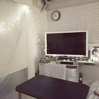 ベッド周り/フェアリーライト/団地/フェイクグリーン/ホワイト化...などのインテリア実例 - 2020-02-24 21:05:27