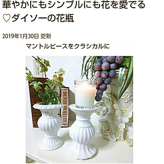 机/ダイソーフラワーベース/フラワーベース、上下逆さまにも使える/便利アイテム/マントルピースの上...などのインテリア実例 - 2019-02-02 11:50:36