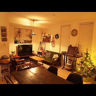 リビング/ダイニングテーブル/クリスマス/Christmas/クリスマスツリー...などのインテリア実例 - 2015-12-25 22:18:55