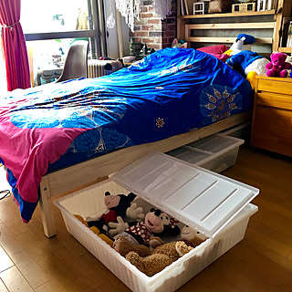 Diy ベッド下収納のインテリア 手作りの実例 Roomclip ルームクリップ