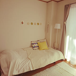 ベッド周り/ひとり暮らし/1K/ナチュラル/IKEA 照明...などのインテリア実例 - 2018-05-12 08:19:00
