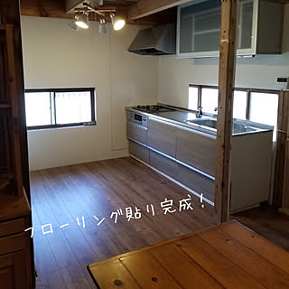 キッチン/DIY/古民家diy/空き家をリフォーム/床を貼る...などのインテリア実例 - 2020-01-13 17:08:40