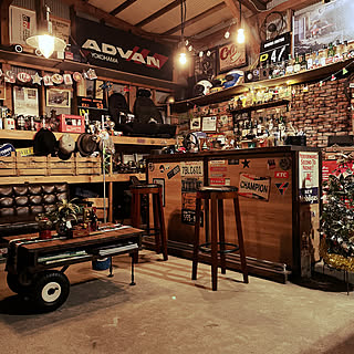 ガレージ カフェコーナーのインテリア実例 Roomclip ルームクリップ