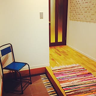 玄関/入り口/名古屋モザイク　/エコカラット/ナラ無垢床/アンティークスツール...などのインテリア実例 - 2014-06-06 00:53:45