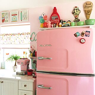 ピンクの冷蔵庫のインテリア実例 Roomclip ルームクリップ