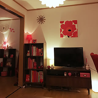 りんご雑貨/赤/IKEA/間接照明/Francfranc...などのインテリア実例 - 2018-11-10 18:27:10