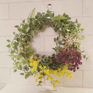 100均アイテム 春リースのインテリア実例 Roomclip ルームクリップ 100均アイテム 春リースのインテリア実例 Roomclip ルームクリップ