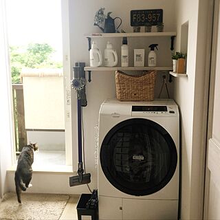 洗濯スペース/ベランダ/mon・o・tone/3COINS/紫陽花フェイク...などのインテリア実例 - 2017-06-01 09:02:50