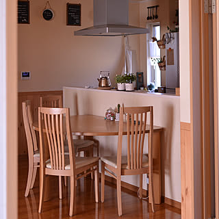 半円ダイニングテーブル/半円型ダイニングテーブル/完全分離型二世帯/二世帯住宅の二階/休日の朝...などのインテリア実例 - 2020-02-24 09:49:14