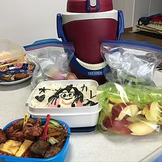 リビング/梅雨ちゃんキャラ弁当/二男のお弁当/お気に入り♡/二男最後の体育祭頑張れ!のインテリア実例 - 2018-06-16 07:29:15