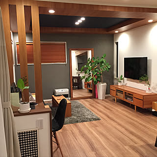 下がり天井 アクセントクロスのインテリア実例 Roomclip ルームクリップ