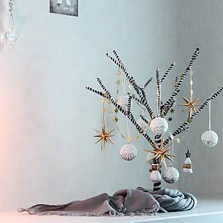 玄関/入り口/ゴールド/モノトーンインテリア/モノトーン/クリスマス...などのインテリア実例 - 2017-11-20 10:21:51