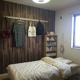 ベッド周り/本棚/マットレス/ベッドルーム/脚付きマットレス...などのインテリア実例 - 2016-08-17 12:17:48