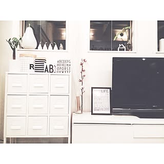 リビング/キャビネット/igと同じ/モノトーン/白黒...などのインテリア実例 - 2016-01-10 19:13:25