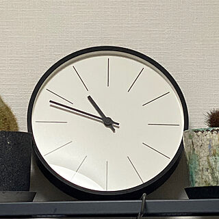 壁掛け時計/時計台の時計/Lemnos/ベッド周りのインテリア実例 - 2021-02-07 02:59:01