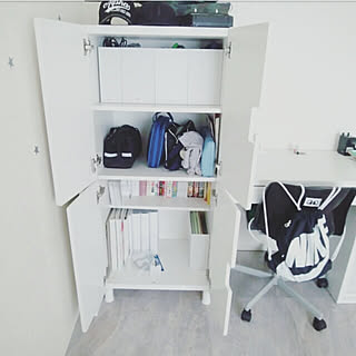 棚/IKEA/団地/モノトーン/勉強部屋...などのインテリア実例 - 2018-12-19 12:50:51