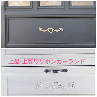 リボンガーランド/リボンモールディング/リボンモチーフ/リボンオーナメント/クレイ...などのインテリア実例 - 2019-03-11 19:32:42