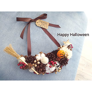 セリア ハロウィンリースのインテリア実例 Roomclip ルームクリップ