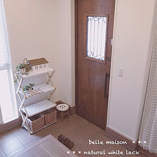 玄関/入り口/モニター当選/ベルメゾン折りたためるラック/ナチュラル/簡単に折りたためるラック/ベルメゾン...などのインテリア実例 - 2018-02-26 17:46:16