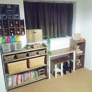 ベッド周り/DIY机/DIY棚/セリア/ダイソー...などのインテリア実例 - 2016-06-03 20:31:26