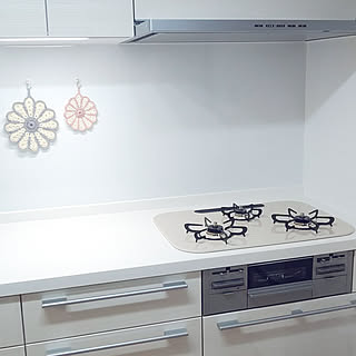 キッチン/コンロ/ハンドメイド/あみあみ/中古マンションリフォーム...などのインテリア実例 - 2019-11-01 18:41:35