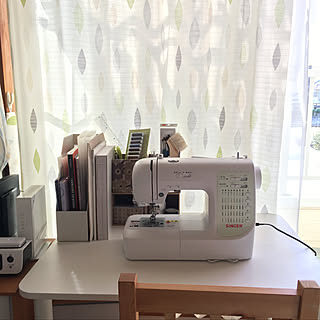 机/念願のミシン/作業机DIY/極小住宅/ホワイトインテリア...などのインテリア実例 - 2019-02-11 20:37:18