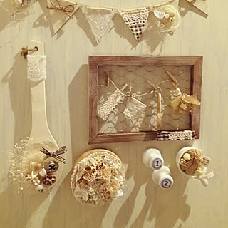 壁/天井/ハンドメイド♡/cloverちゃんからの素敵便♡/tomomonちゃんの素敵作品♡/lovelyzakkaさん♡...などのインテリア実例 - 2016-01-08 16:14:24