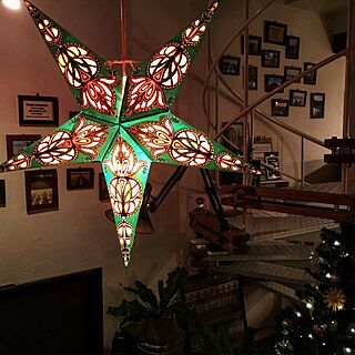 クリスマスツリー 星のランプシェードのインテリア実例 Roomclip ルームクリップ