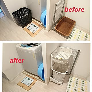 バス/トイレ/洗濯機周り/洗濯かご/脱衣場/脱衣場収納棚...などのインテリア実例 - 2017-07-19 10:07:37