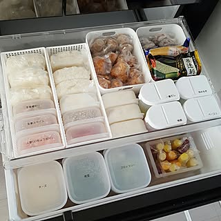 冷凍庫/引き出しの中/シンプル/５人家族/整理整頓...などのインテリア実例 - 2016-10-21 13:02:48