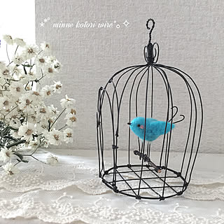 幸せの青い鳥が住む鳥カゴのインテリア実例 Roomclip ルームクリップ