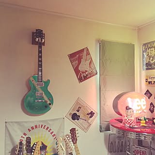 部屋全体/音楽部屋応援キャンペーン!/ヴィンテージ/ギター部屋/ガラクタコレクション...などのインテリア実例 - 2016-12-29 18:48:50