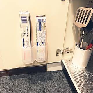 キッチン/スペースの有効活用/マンション暮らし/マンション/扉裏収納...などのインテリア実例 - 2017-05-22 07:10:00