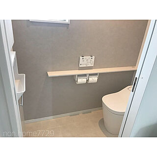 バス トイレ グレーの壁紙のインテリア実例 Roomclip ルームクリップ