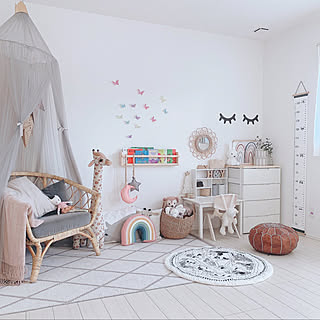 子供部屋/収納アイデア/収納/ラタンチェア/子ども部屋収納...などのインテリア実例 - 2020-09-19 18:55:21