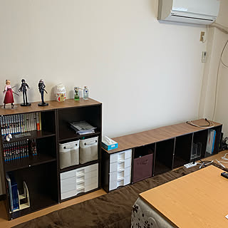一人暮らし 3段カラーボックスのレイアウト おしゃれなインテリアコーディネートの実例 Roomclip ルームクリップ