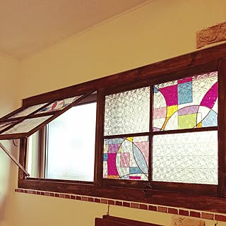 窓枠diy 目隠しシートのインテリア 手作りの実例 Roomclip ルームクリップ