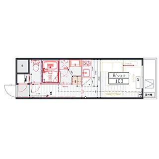 ワンルーム 間取り図のインテリア レイアウト実例 Roomclip ルームクリップ