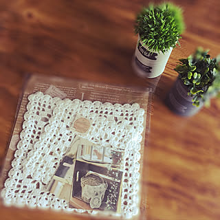 机/akkoちゃんの作品♡/akkoちゃんのプレ企画/テーブル天板DIY/コースター手作り...などのインテリア実例 - 2017-07-25 07:14:47