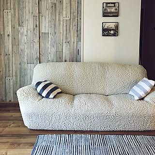 ダイソー ニトリのソファーカバーの商品を使ったおしゃれなインテリア実例 Roomclip ルームクリップ