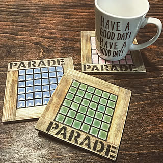 キッチン/ダークグレーの目地材/ワトコオイル/ステンシル/ハンドメイド...などのインテリア実例 - 2017-12-19 07:21:14