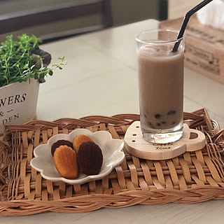 かごトレー/カゴが好き/タピオカはスプーンで食べた!/タピオカミルクティー/おひとりさま時間...などのインテリア実例 - 2019-08-22 14:43:06