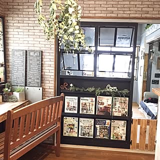 部屋全体/カフェ風インテリア/モルタル造形風/狭小住宅/男前も可愛いも好き...などのインテリア実例 - 2017-06-08 09:03:02